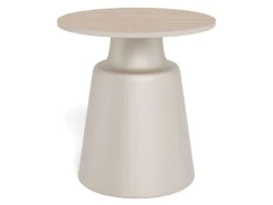 ACTONA GROUP Couchtisch »Santorini Beistelltisch – modern & kompakt, langlebige Keramikplatte« Pflegeleicht, Keramik Tischplatte, schwarzes Stahlgestell, Ø: 45 cm