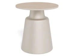 ACTONA GROUP Couchtisch »Santorini Beistelltisch – modern & kompakt, langlebige Keramikplatte« Pflegeleicht, Keramik Tischplatte, schwarzes Stahlgestell, Ø: 45 cm
