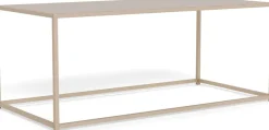 ACTONA GROUP Couchtisch »Seaford Kaffeetisch, Wohnzimmertisch« Rechteckiger Couchtisch, grau, mit Stahlgestell, 100x50x40 cm.