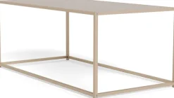 ACTONA GROUP Couchtisch »Seaford Kaffeetisch, Wohnzimmertisch« Rechteckiger Couchtisch, grau, mit Stahlgestell, 100x50x40 cm.