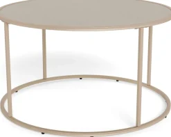 ACTONA GROUP Couchtisch »Seaford Kaffeetisch, Wohnzimmertisch« Runder Couchtisch mit grauer Melaminplatte und Stahlgestell, Ø80x45 cm