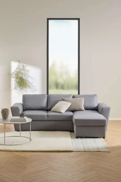 ACTONA GROUP Couchtisch »Seaford Kaffeetisch, Wohnzimmertisch« Runder Couchtisch mit grauer Melaminplatte und Stahlgestell, Ø80x45 cm