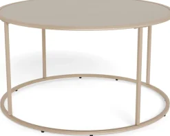 ACTONA GROUP Couchtisch »Seaford Kaffeetisch, Wohnzimmertisch« Runder Couchtisch mit grauer Melaminplatte und Stahlgestell, Ø80x45 cm