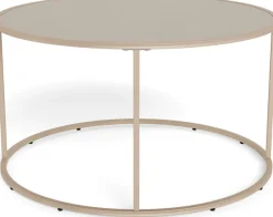 ACTONA GROUP Couchtisch »Seaford Kaffeetisch, Wohnzimmertisch« Runder Couchtisch mit grauer Melaminplatte und Stahlgestell, Ø80x45 cm