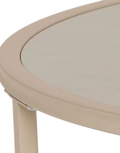ACTONA GROUP Couchtisch »Seaford Kaffeetisch, Wohnzimmertisch« Runder Couchtisch mit grauer Melaminplatte und Stahlgestell, Ø80x45 cm