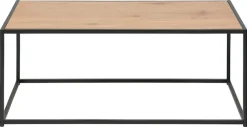 ACTONA GROUP Couchtisch »Seaford« Sofatisch, Wildeicheoptik, Gestell aus schwarzem Stahl, L: 100 cm