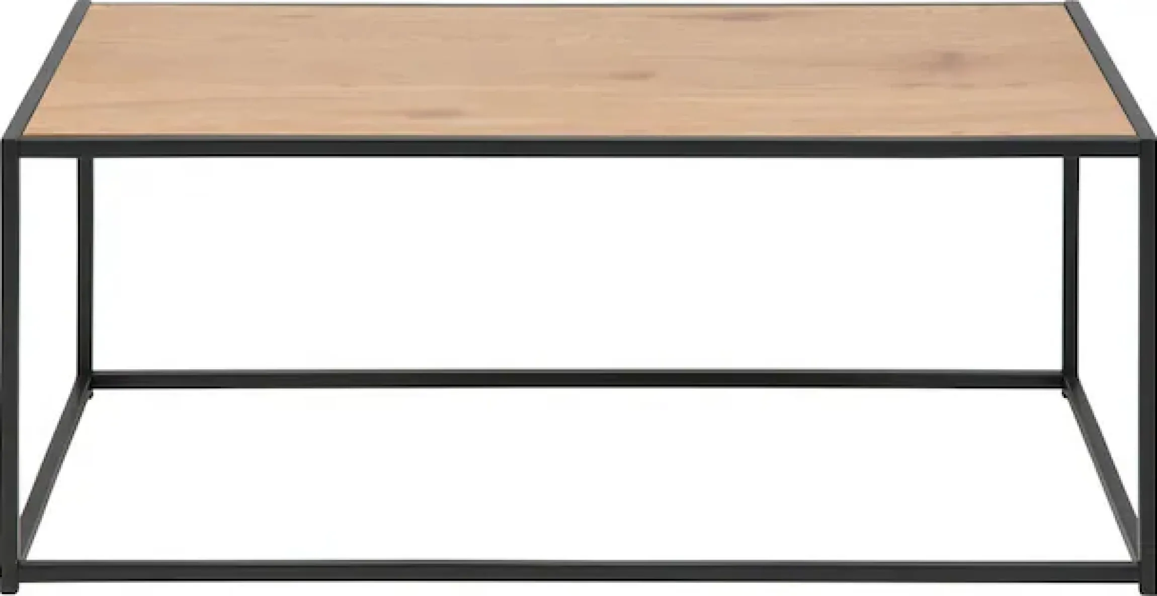 ACTONA GROUP Couchtisch »Seaford« Sofatisch, Wildeicheoptik, Gestell aus schwarzem Stahl, L: 100 cm