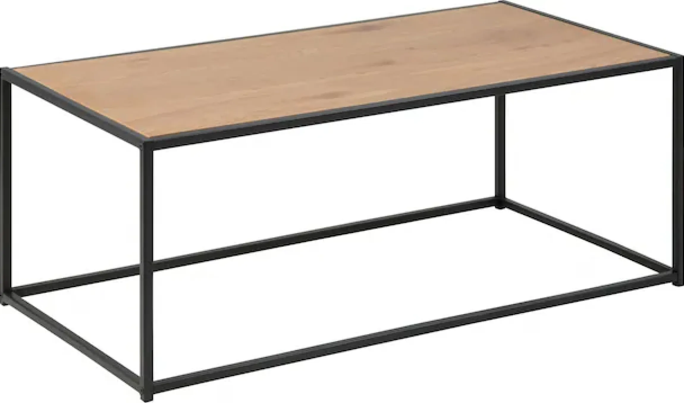 ACTONA GROUP Couchtisch »Seaford« Sofatisch, Wildeicheoptik, Gestell aus schwarzem Stahl, L: 100 cm