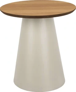 ACTONA GROUP Couchtisch »Soli« Rund Couchtisch, Tischplatte matt Eiche, Säule Gestell grau, Ø65x43cm