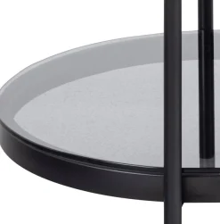 ACTONA GROUP Couchtisch 1 Stk. tlg. tischplatte aus gehärtetem Rauchglas.Oval, 1 Ablage, B: 95 cm