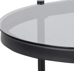 ACTONA GROUP Couchtisch 1 Stk. tlg. tischplatte aus gehärtetem Rauchglas.Oval, 1 Ablage, B: 95 cm