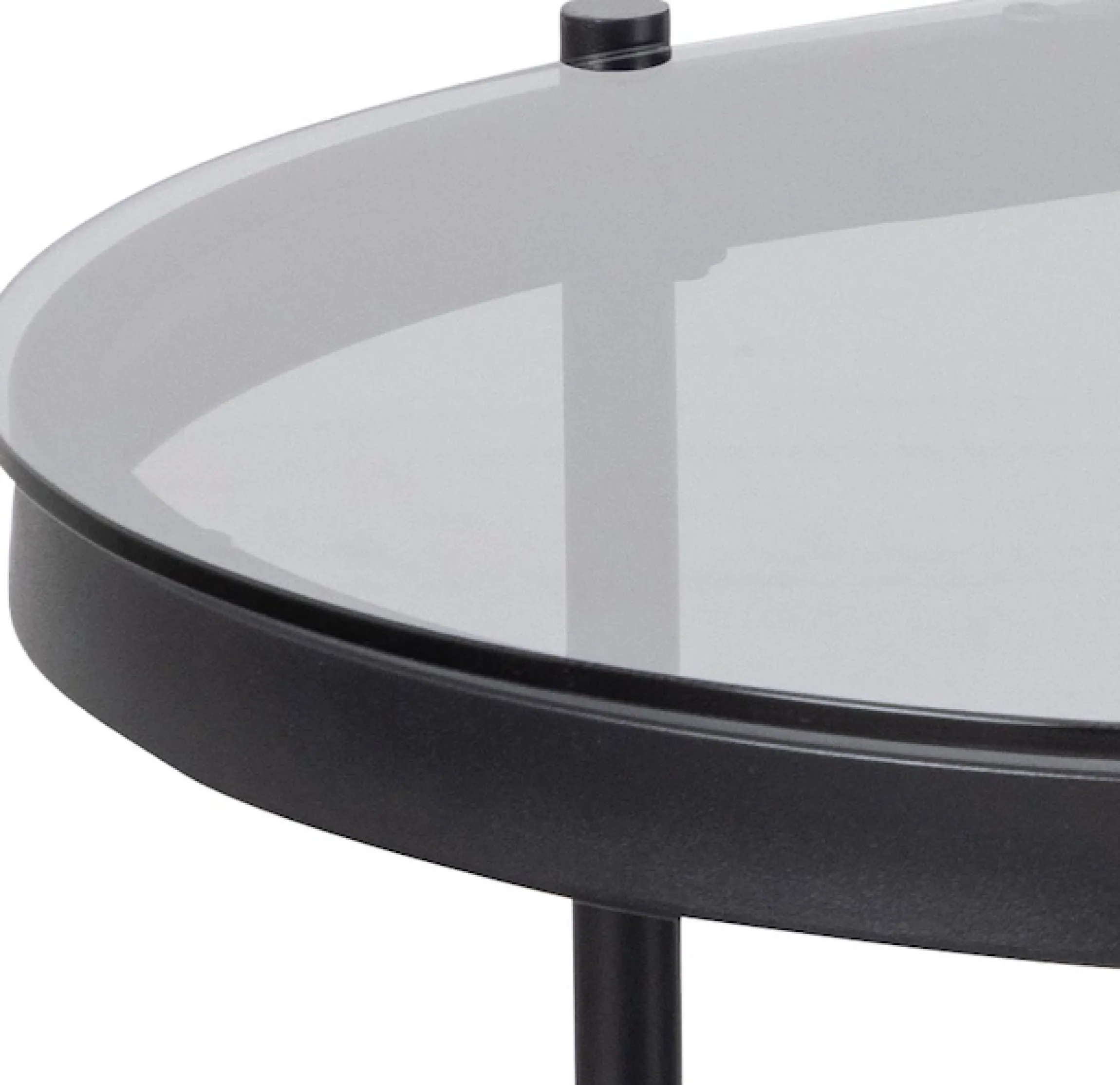 ACTONA GROUP Couchtisch 1 Stk. tlg. tischplatte aus gehärtetem Rauchglas.Oval, 1 Ablage, B: 95 cm