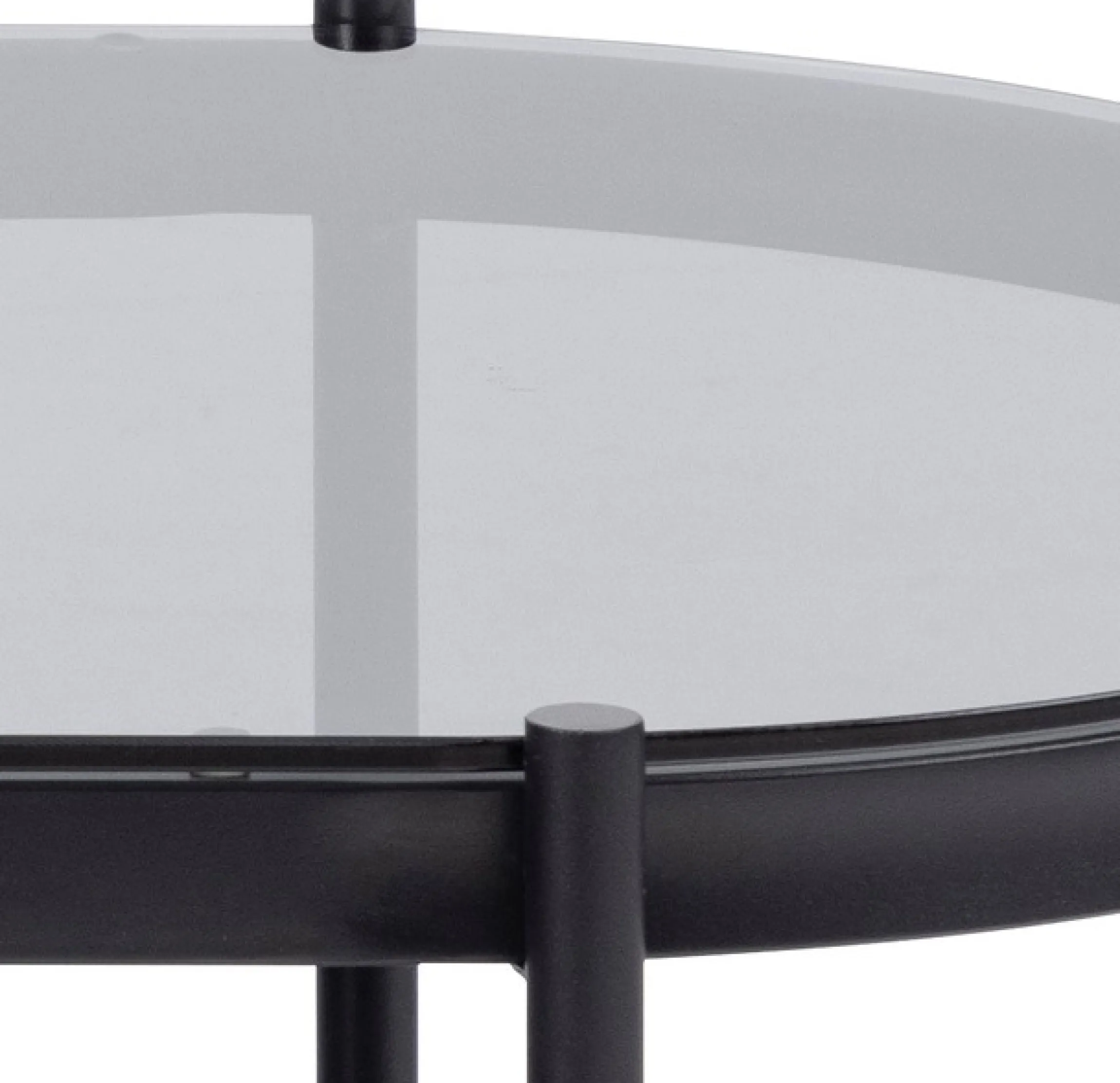 ACTONA GROUP Couchtisch 1 Stk. tlg. tischplatte aus gehärtetem Rauchglas.Oval, 1 Ablage, B: 95 cm