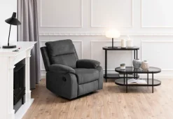 ACTONA GROUP Couchtisch 1 Stk. tlg. tischplatte aus gehärtetem Rauchglas.Oval, 1 Ablage, B: 95 cm