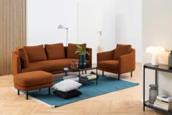 ACTONA GROUP Couchtisch 1 Stk. tlg. tischplatte aus gehärtetem Rauchglas.Oval, 1 Ablage, B: 95 cm