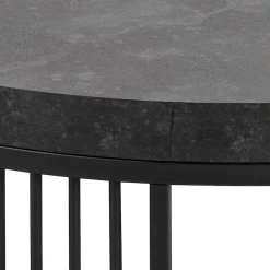ACTONA GROUP Couchtisch »Strington« Rund Sofatisch,Izmir matt schwarz rau Melamin, Ø65x35cm