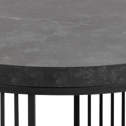 ACTONA GROUP Couchtisch »Strington« Rund Sofatisch,Izmir matt schwarz rau Melamin, Ø65x35cm