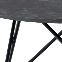 ACTONA GROUP Couchtisch »Wyre« Wohnzimmertisch, Sofatisch, Kaffeetisch, OTTOs Choice,rund, schwarzer Marmor-Look, schwarzer Stahldrahtfuß, T: 80 cm