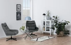 ACTONA GROUP Drehsessel »Potsdam« 1, 1 Stk. tlg. Drehfunktion und quadratische Steppnähte, mit schwarzen Metallbeinen