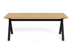 ACTONA GROUP Esstisch »Bristol, Speisetisch, Tisch« rechteckig, Tischplatte eichefarbes Melamin, schwarzer Stahlfuß, FSC™