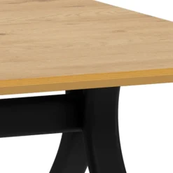 ACTONA GROUP Esstisch »Bristol, Speisetisch, Tisch« rechteckig, Tischplatte eichefarbes Melamin, schwarzer Stahlfuß, FSC™