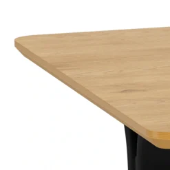ACTONA GROUP Esstisch »Bristol, Speisetisch, Tisch« rechteckig, Tischplatte eichefarbes Melamin, schwarzer Stahlfuß, FSC™