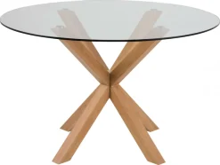 ACTONA GROUP Esstisch »Heaven, runde Tischplatte aus Keramik o. Glas & belastbar bis 100 kg« Esstisch, OTTOs Choice,Gehärtetem Klarglas, Robustes Gestell, Platz für Familie & Freunde
