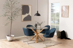 ACTONA GROUP Esstisch »Heaven, runde Tischplatte aus Keramik o. Glas & belastbar bis 100 kg« Esstisch, OTTOs Choice,Gehärtetem Klarglas, Robustes Gestell, Platz für Familie & Freunde
