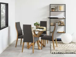 ACTONA GROUP Esstisch »Heaven, runde Tischplatte aus Keramik o. Glas & belastbar bis 100 kg« Esstisch, OTTOs Choice,Gehärtetem Klarglas, Robustes Gestell, Platz für Familie & Freunde