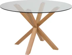 ACTONA GROUP Esstisch »Heaven, runde Tischplatte aus Keramik o. Glas & belastbar bis 100 kg« Esstisch, OTTOs Choice,Gehärtetem Klarglas, Robustes Gestell, Platz für Familie & Freunde