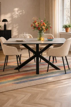 ACTONA GROUP Esstisch »Heaven mit Keramikplatte & stabilem Stahlgestell, mehrere Varianten« Breite: 135, 160 und 200 cm,Pflegeleichter Design-Esstisch – robust, stilvoll & langlebig