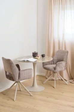 ACTONA GROUP Esstisch »Malta« 1 Stk. tlg. Keramik-Tischplatte, Trompetenfuß, Küchentisch rund, Ø 90 cm, 3 Farben