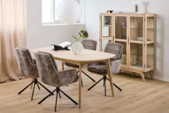 ACTONA GROUP Esstisch »Marte Speisetisch – zeitlos & stilvoll mit Platz für Zusatzplatten« Weiß pigmentiertes Eichenfurnier, pflegeleicht & robust. B: 180 cm