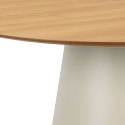 ACTONA GROUP Esstisch »Soli« Rund Esstisch, Tischplatte matt Eiche, Säule Gestell grau, Ø120x75cm