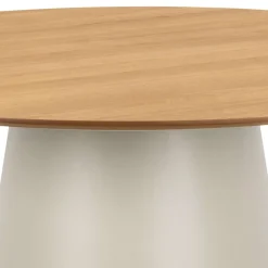 ACTONA GROUP Esstisch »Soli« Rund Esstisch, Tischplatte matt Eiche, Säule Gestell grau, Ø120x75cm