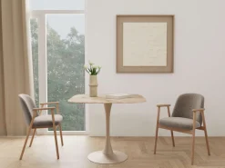 ACTONA GROUP Esstisch »Speisetisch« B/T/H: 90x90x75,Tisch braun, polierte Keramiktischplatte