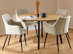 ACTONA GROUP Esszimmer-Set »Essgruppe, Speisetisch mit Wohnzimmerstühlen« Set, 1x Tisch + 4x Stühle, 5 Stk. tlg.