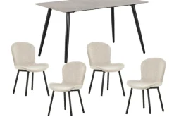 ACTONA GROUP Esszimmer-Set »Essgruppe, Speisetisch mit Stühlen« Komplett-Set, 1x Tisch + 4x Stühle, 5 Stk. tlg.