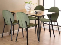 ACTONA GROUP Esszimmer-Set »Esspruppe, Speisetisch mit Wohnzimmerstühlen« Komplett-Set, 1x Tisch + 4x Stuhle, 5 Stk. tlg.