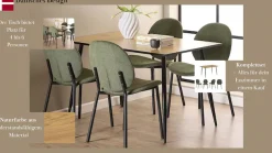 ACTONA GROUP Esszimmer-Set »Esspruppe, Speisetisch mit Wohnzimmerstühlen« Komplett-Set, 1x Tisch + 4x Stuhle, 5 Stk. tlg.
