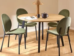 ACTONA GROUP Esszimmer-Set »Essgruppe, Speisetisch mit Wohnzimmerstühlen« Set, 1x Tisch + 4x Stühle, 5 Stk. tlg.
