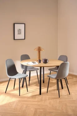 ACTONA GROUP Esszimmer-Set »Essgruppe, Speisetisch mit Wohnzimmerstühlen« Set, 1x Tisch + 4x Stühle, 5 Stk. tlg.