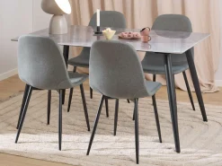 ACTONA GROUP Esszimmer-Set »Essgruppe, Speisetisch mit Stühlen« Komplett-Set, 1x Tisch + 4x Stühle, 5 Stk. tlg.