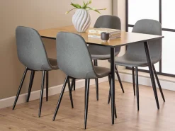 ACTONA GROUP Esszimmer-Set »Essgruppe, Esstisch mit Stühlen, für das Esszimmer« Komplett-Set, 1x Tisch + 4x Stuhle, 5 Stk. tlg.