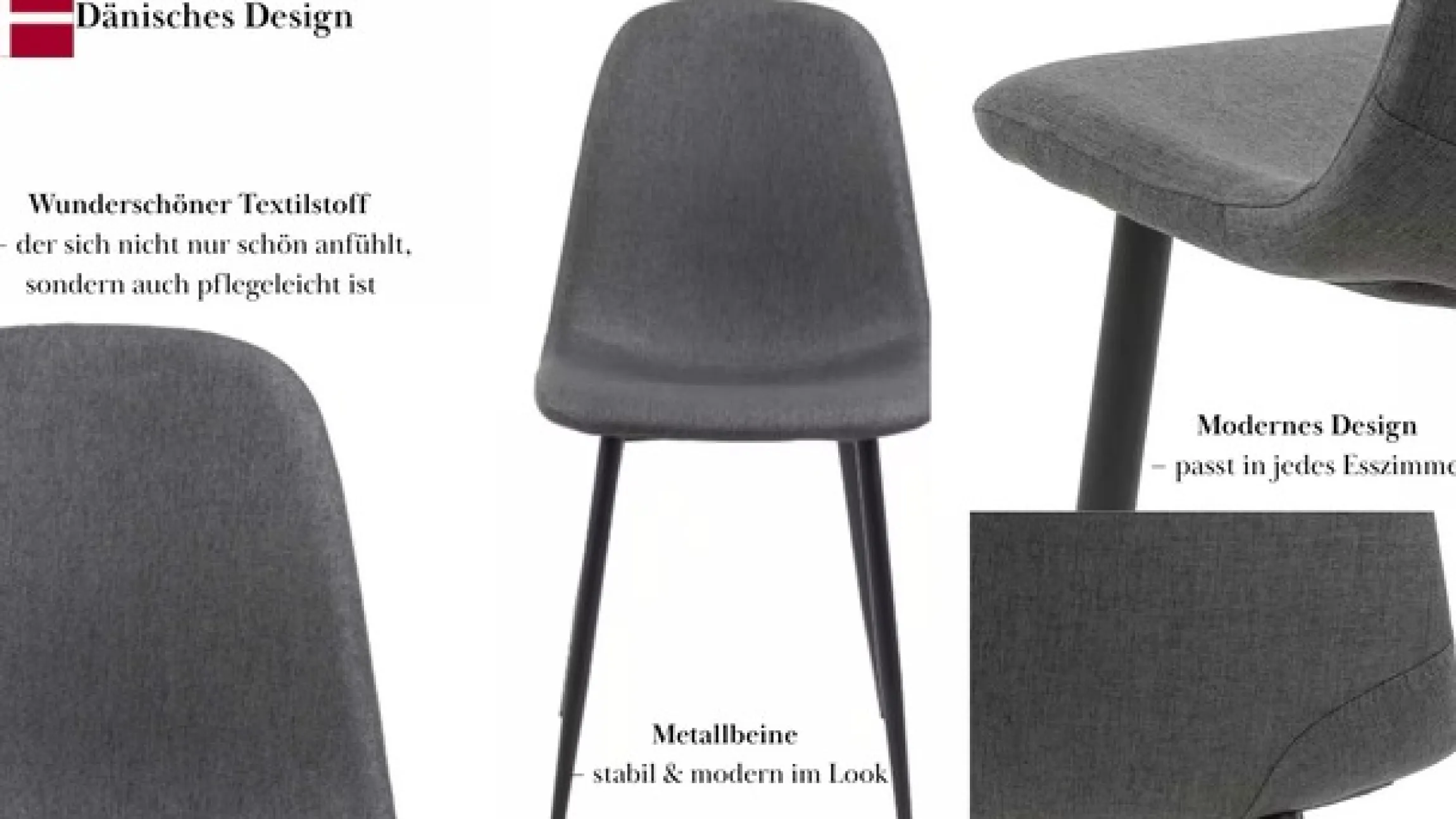 ACTONA GROUP Esszimmer-Set »Essgruppe, Esstisch mit Stühlen, für das Esszimmer« Komplett-Set, 1x Tisch + 4x Stuhle, 5 Stk. tlg.