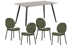 ACTONA GROUP Esszimmer-Set »Essgruppe, Speisetisch mit Stühlen« Komplett-Set, 1x Tisch + 4x Stühle, 5 Stk. tlg.