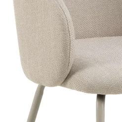 ACTONA GROUP Esszimmerstuhl »Eleanor 2er Set, gepolstert mit Armlehne, bequem, modern, beige« (Set) Skandinavisches Design, hoher Sitzkomfort & weicher Stoff