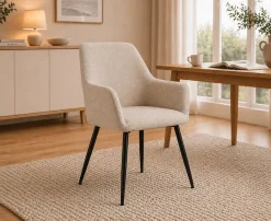 ACTONA GROUP Esszimmerstuhl »Glenda 2er Set, Stoff - mit Armlehne & gepolstert in mehreren Farben« () Bequemer Stuhl im skandinavischen Design & modernem Look