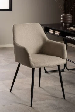ACTONA GROUP Esszimmerstuhl »Glenda 2er Set, Stoff - mit Armlehne & gepolstert in mehreren Farben« () Bequemer Stuhl im skandinavischen Design & modernem Look