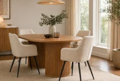 ACTONA GROUP Esszimmerstuhl »Glenda 2er Set, Stoff - mit Armlehne & gepolstert in mehreren Farben« () Bequemer Stuhl im skandinavischen Design & modernem Look